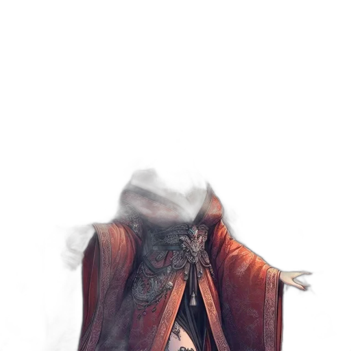 jacket, mask, dragon, dress transparent PNG cut-out