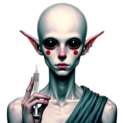 face, staff, mask, creature transparent PNG cut-out