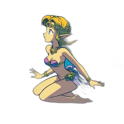 dress, weapon, staff, crown transparent PNG cut-out