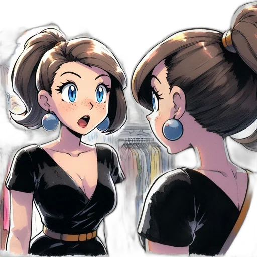 hair, dress, face, mask transparent PNG cut-out
