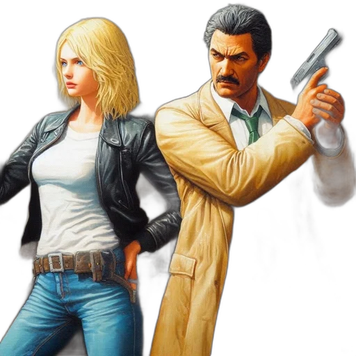 jacket, comic book art, concept art, pixel art transparent PNG cut-out