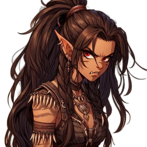 hair, fantasy art, concept art, pixel art transparent PNG cut-out