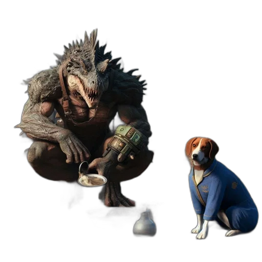 animal, creature, concept art, 3d render transparent PNG cut-out