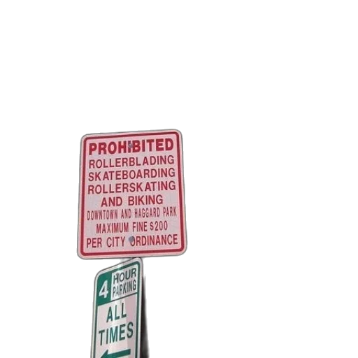 car, sign, prohibiting, rollerblading transparent PNG cut-out