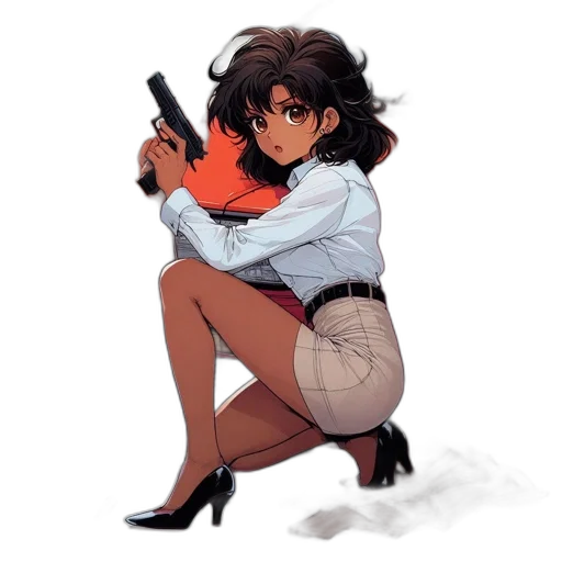 weapon, jacket, staff, dress transparent PNG cut-out