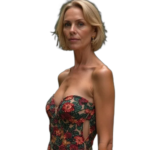 dress, jewelry, jacket, photorealistic transparent PNG cut-out