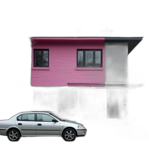 car, building, furniture, 3d render transparent PNG cut-out