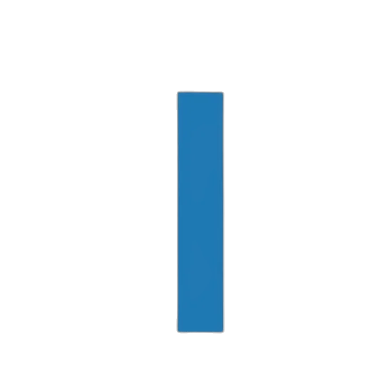 staff, robot, pixel art, blue transparent PNG cut-out