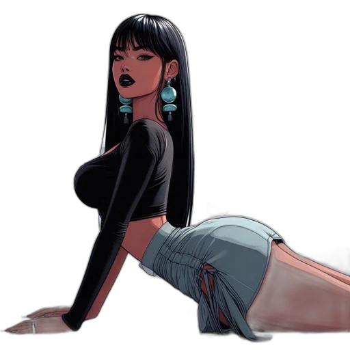 dress, concept art, comic book art, cartoon transparent PNG cut-out