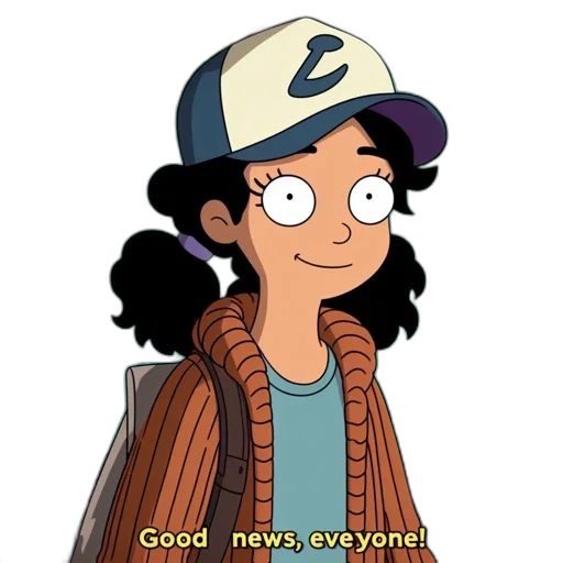 jacket, hat, cartoon, young transparent PNG cut-out