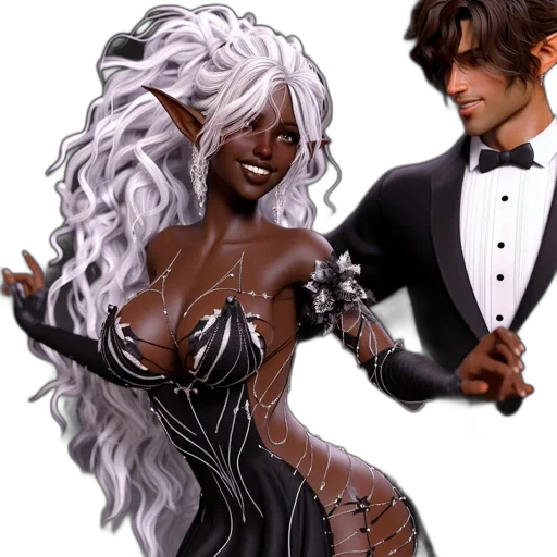 dress, concept art, fantasy art, comic book art transparent PNG cut-out