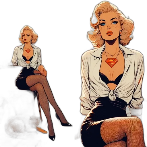 dress, comic book art, concept art, cartoon transparent PNG cut-out