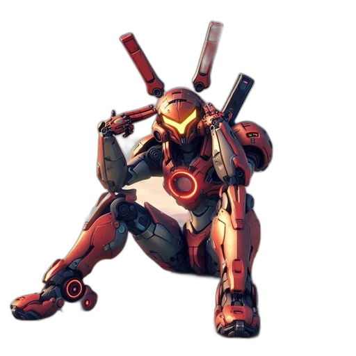 robot, weapon, staff, concept art transparent PNG cut-out