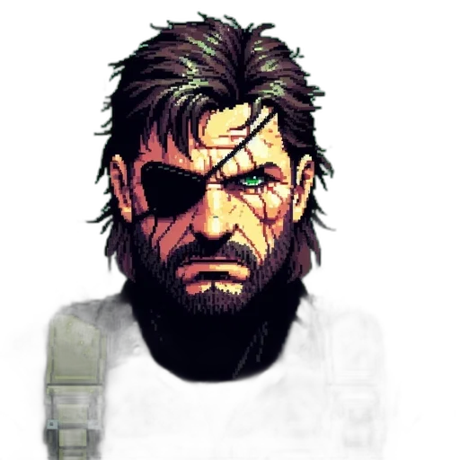 face, weapon, pixel art, concept art transparent PNG cut-out