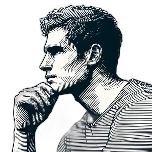 face, comic book art, cartoon, photorealistic transparent PNG cut-out
