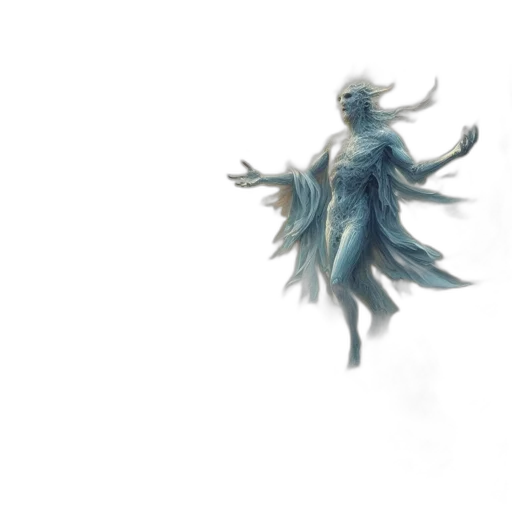 creature, dragon, dress, staff transparent PNG cut-out