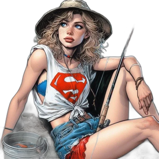 comic book art, concept art, fantasy art, cartoon transparent PNG cut-out