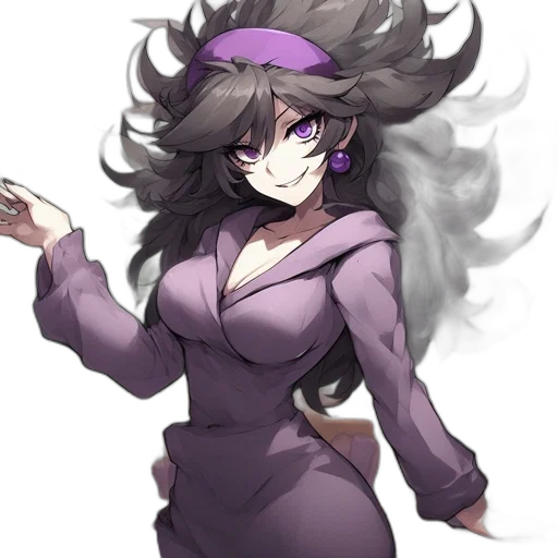 dress, staff, hair, hat transparent PNG cut-out