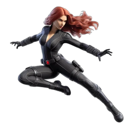 concept art, 3d render, comic book art, female transparent PNG cut-out