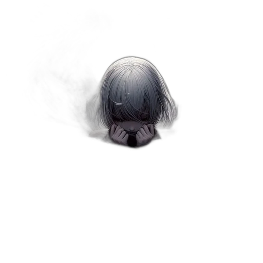 mask, creature, hair, face transparent PNG cut-out
