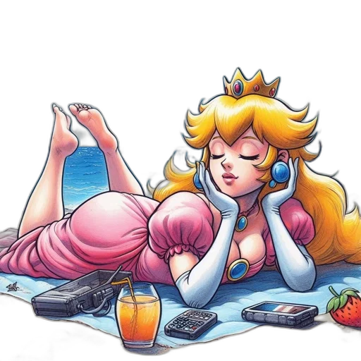 crown, dress, concept art, vaporwave transparent PNG cut-out