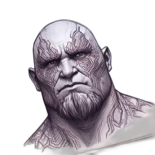face, mask, creature, staff transparent PNG cut-out