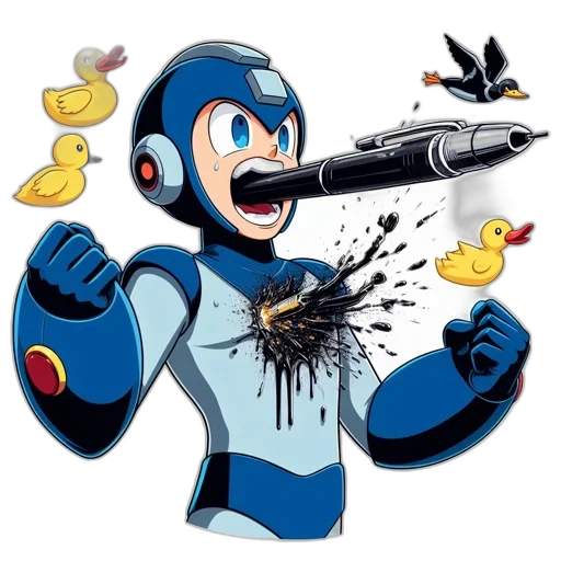robot, comic book art, concept art, cartoon transparent PNG cut-out
