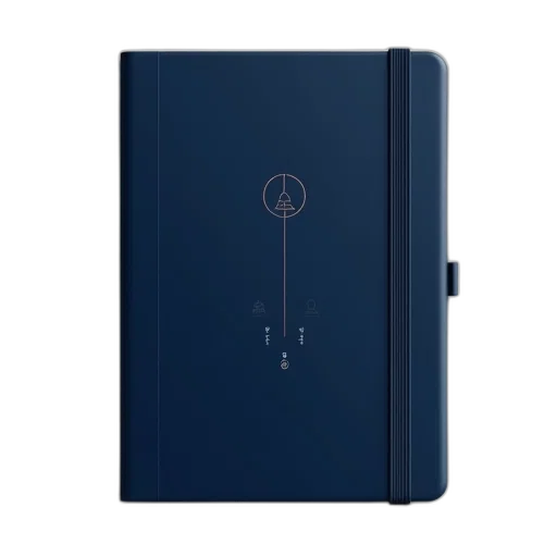 blue, navy, hardcover, notebook transparent PNG cut-out