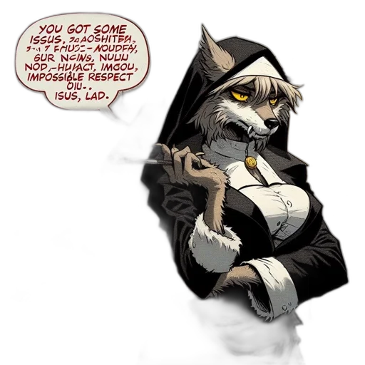 mask, comic book art, concept art, fox-like transparent PNG cut-out