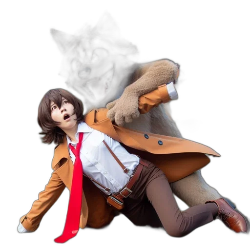 jacket, staff, weapon, umbrella transparent PNG cut-out