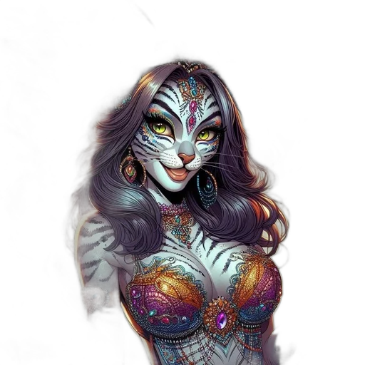 mask, jewelry, dress, fantasy art transparent PNG cut-out