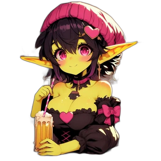 dragon, hat, creature, staff transparent PNG cut-out