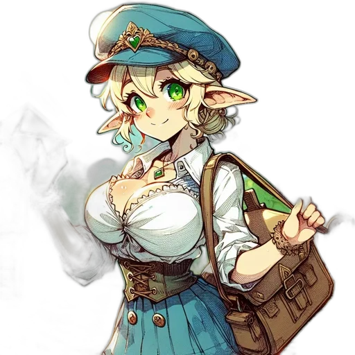 staff, weapon, dress, hat transparent PNG cut-out