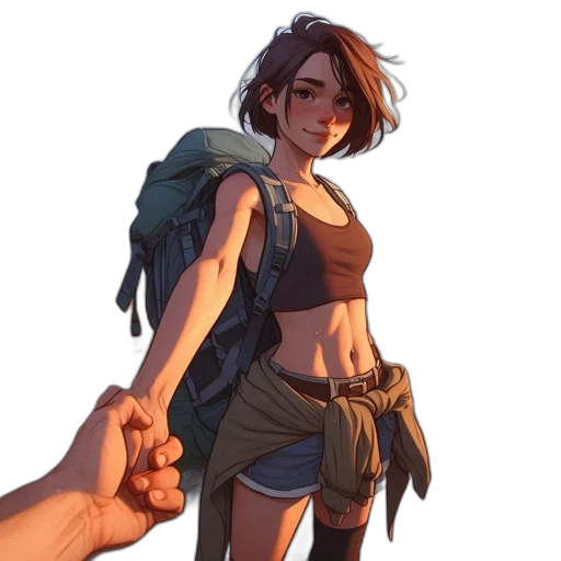 weapon, staff, jacket, dress transparent PNG cut-out