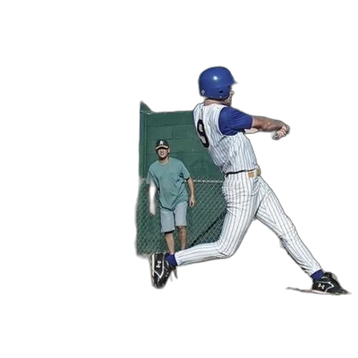 baseball, player, striped, uniform transparent PNG cut-out