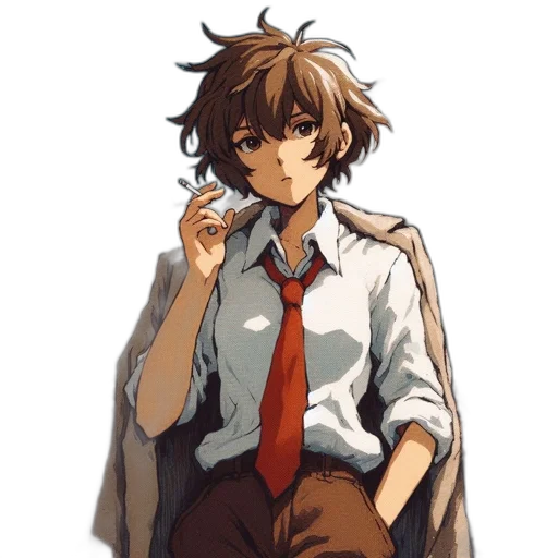 staff, jacket, umbrella, face transparent PNG cut-out