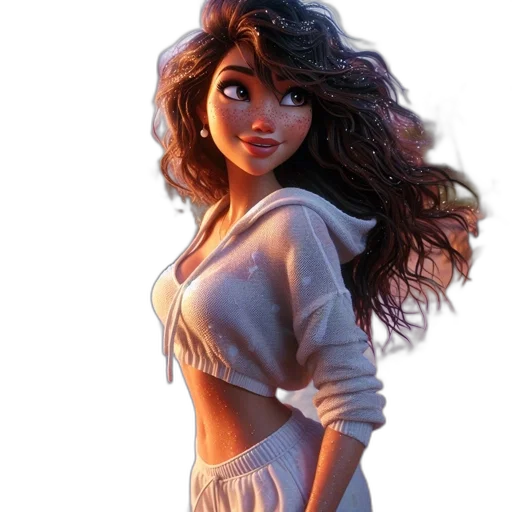 dress, hair, face, fantasy art transparent PNG cut-out