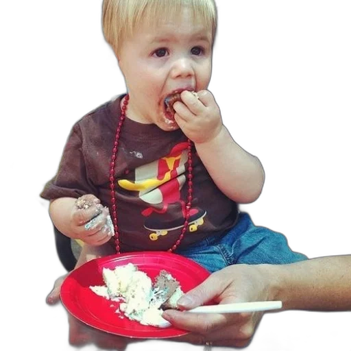 food, child, red, necklace transparent PNG cut-out