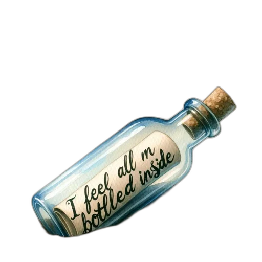 bottle, weapon, watercolor, 3d render transparent PNG cut-out