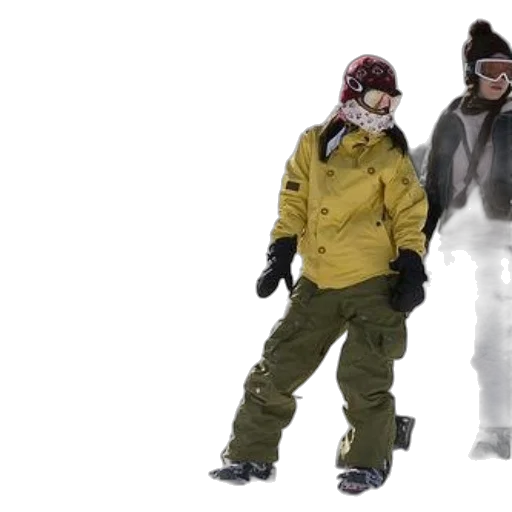 snow, two, snowboarders, winter transparent PNG cut-out