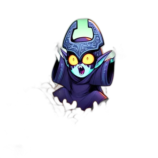 mask, staff, creature, crown transparent PNG cut-out