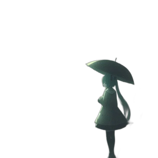 umbrella, dress, hat, staff transparent PNG cut-out