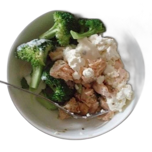 food, bowl, broccoli, fork transparent PNG cut-out