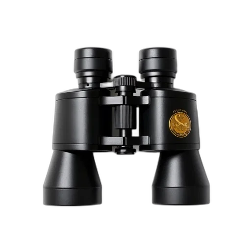 pair, black, binoculars, gold transparent PNG cut-out