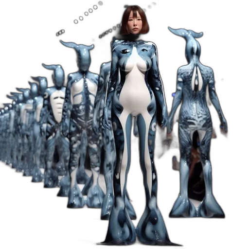 robot, dress, creature, concept art transparent PNG cut-out