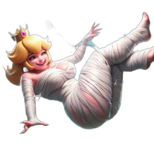 dress, creature, staff, robot transparent PNG cut-out