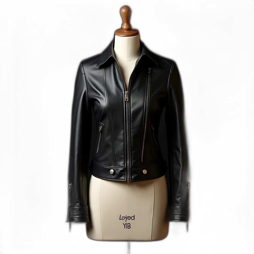 jacket, jewelry, 3d render, dark transparent PNG cut-out