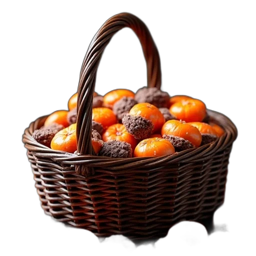 food, crown, 3d render, photorealistic transparent PNG cut-out