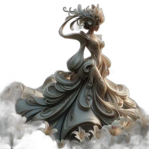 dress, crown, jewelry, dragon transparent PNG cut-out