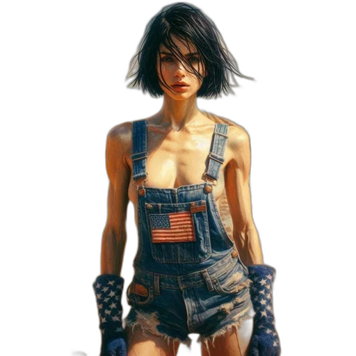 dress, weapon, concept art, cyberpunk transparent PNG cut-out
